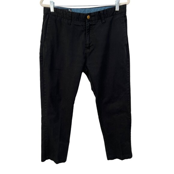 Volcom Corpo Frickin Modern Pants Mens 33 Straight Leg Black Cotton Blend Active - Picture 1 of 10
